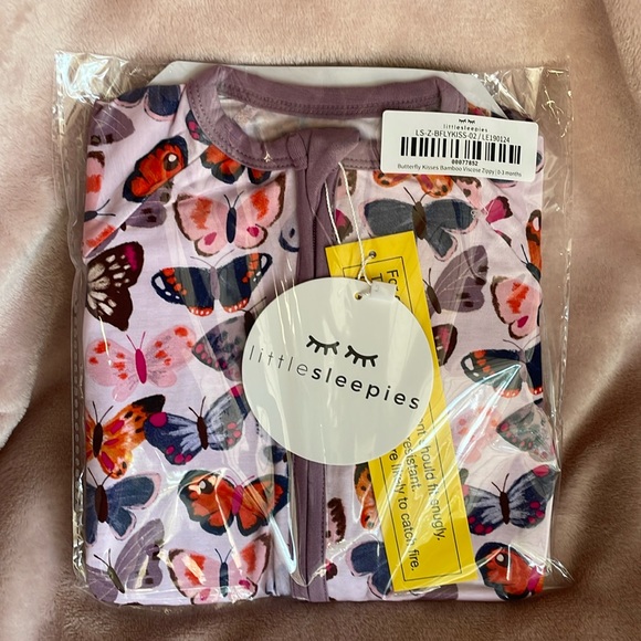 Little Sleepies Other - NIB - Little Sleepies Butterfly Kisses Zippy size 0-3 Months